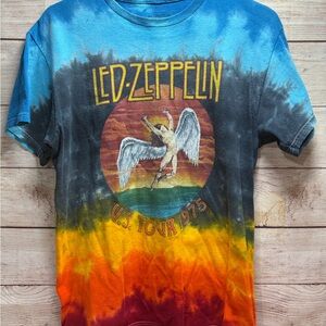 Led Zeppelin Tie-Dye US 1975 Tour Shirt Men’s Sz Med